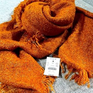 NWT J. CREW  Soft Woven Knit Scarf in a Burnt Orange Color